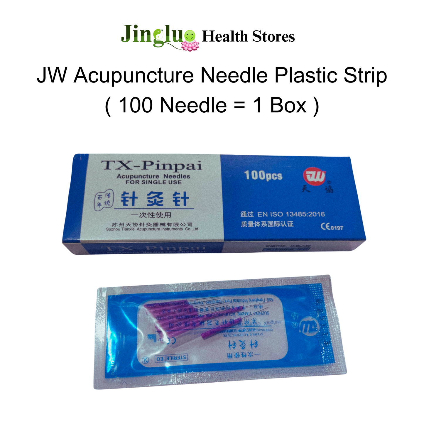 JW Acupuncture Needle Plastic Strip ( 100 Needle = 1 Box )